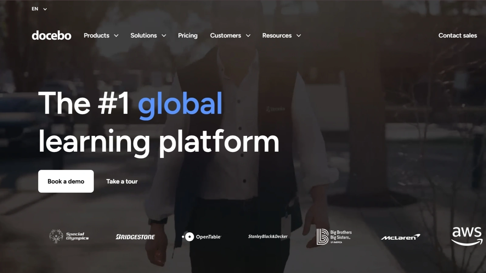 Docebo home page interface