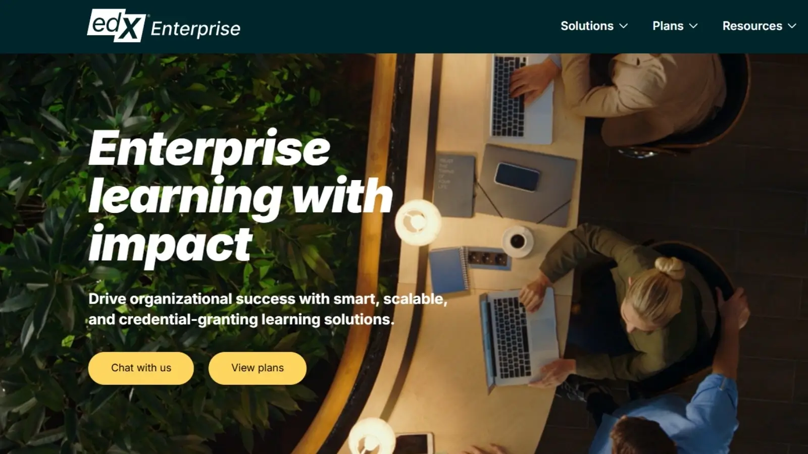 edX for Business home page interface