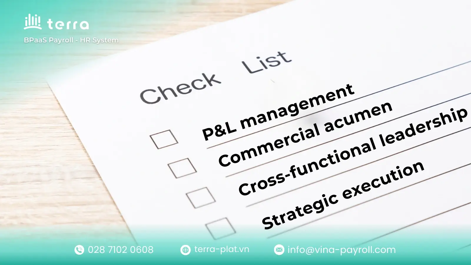 Core leadership and P&L skills for Business Unit Directors