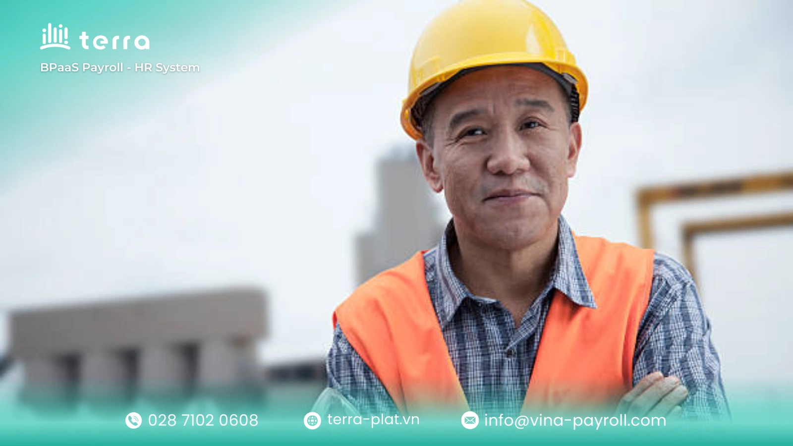 Blue collar worker confident in industrial workplace