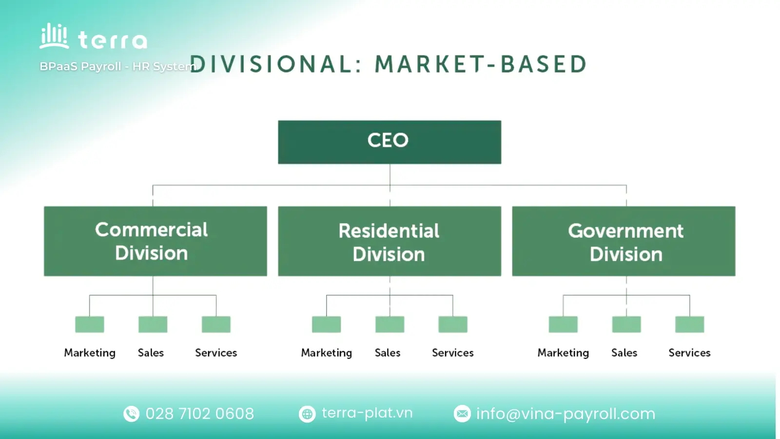 Market-focused divisional structure by customer segment