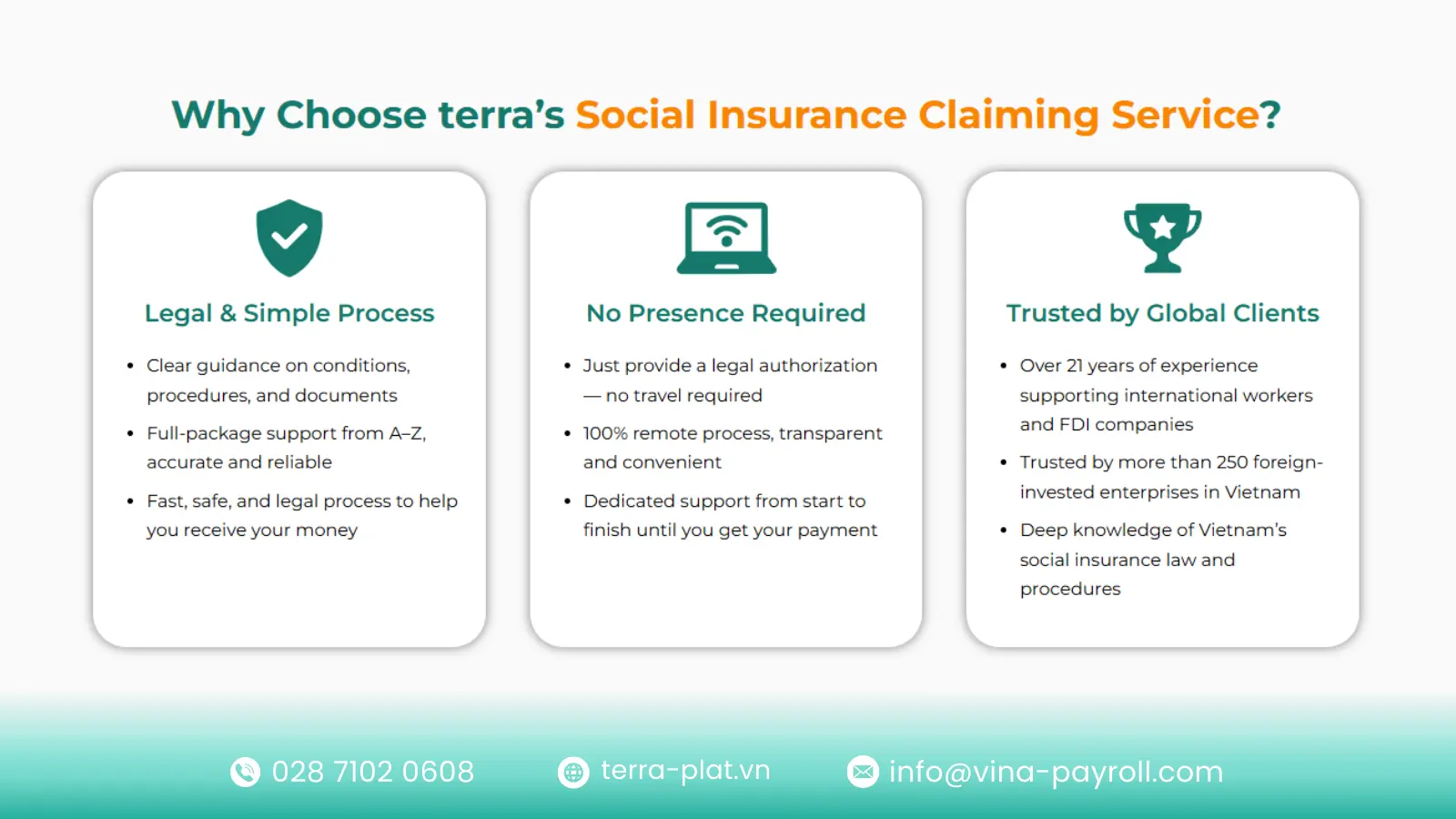 Expert support for the one-time social insurance claim process for foreigners
