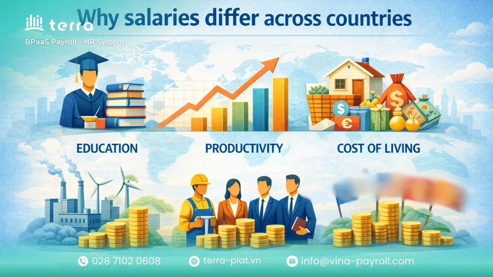 The dominant industries in each country heavily influence its average pay