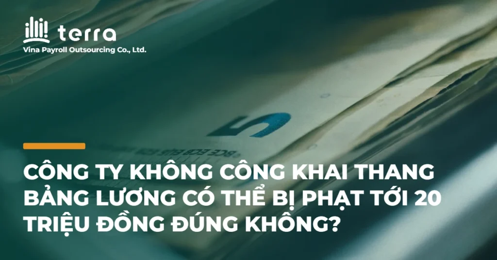 Công ty không công khai thang bảng lương có thể bị phạt tới 20 triệu đồng đúng không?